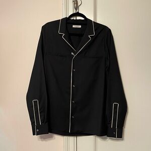 Valentino Contrasting Trim Pajama Style Shirt